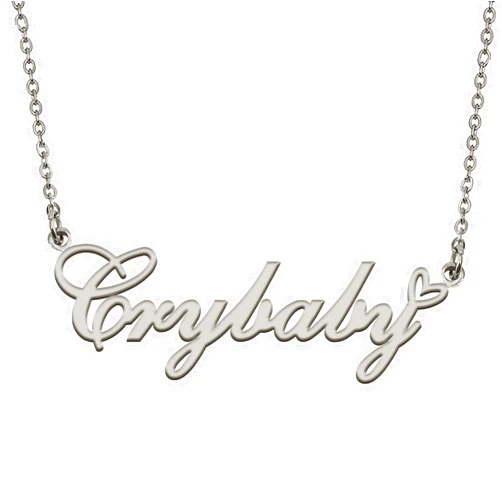HUAN XUN Custom Personalized Name Necklace for Women 18K Gold Plated Stainless Steel Initial Pendant Jewelry Gift for Mother Day Birthday Christmas, 16