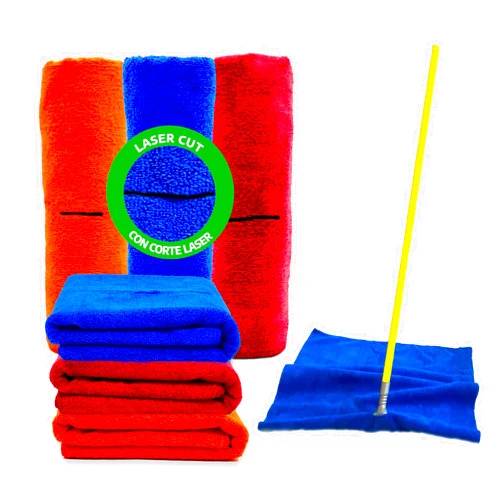 JF Jose Fincowski JF José Fincowski Extra Large Microfiber Cleaning Cloth with Laser Cut 35 x 24 in Pack of 3 Floor Cleaner, Multi-Purpose, Washable and Reusable, Lint Free, (Handle Not Included)