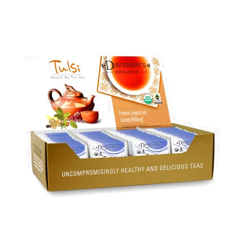 Davidson's Organics, Tulsi Mango Peach, 100-count Individually Wrapped Tea Bags