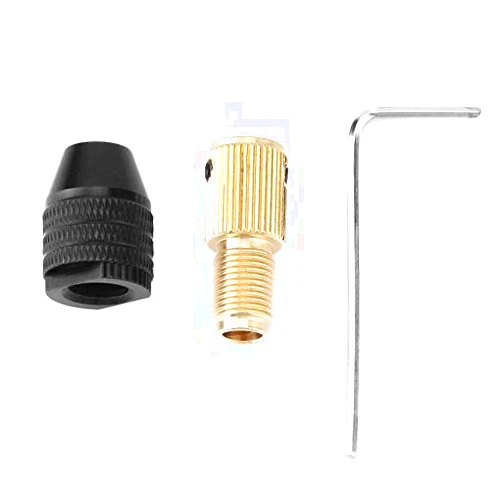 FTVOGUE Miniature Self-Tightening Chuck Mini Electric Drill Accessories Straight three-jaw Electric Drill Chuck Set 0.3-3.4mm(Diameter: 5mm)