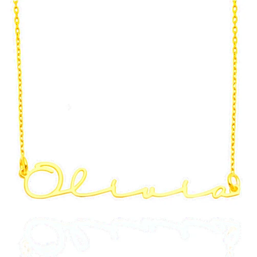 DALMARKT Personalized Signature Name Necklace, Handmade Custom Necklaces,925 Sterling Silver, Signature Style Nameplate, Gift for Anniversary, Birthday Present, Name Necklace Personalized for Women
