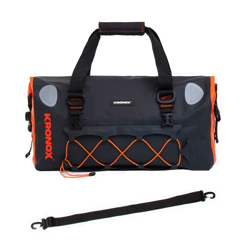 KRONOX Waterproof Duffel Bag for Men & Women - Large Motorcycle Duffle Bag - Heavy Duty & Reflective - Large Dry Bag for Boating, ideal for Boat Gear
