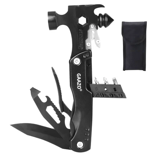 GAAZO Multitool Camping Accessories, Christmas Gifts for Men Dad Husband,14 in 1 Survival Tool ，Emergency Life-saving Tool