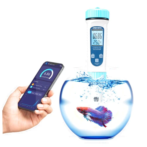 XpertMatic Digital PH Meter, 7in1 PH TDS EC SALT TEMP S.G ORP, High Accuracy Water Tester, Bluetooth Control, for Pool, Hydroponics and Aquariums