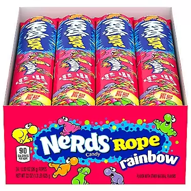 Nerds Rope Rainbow Candy, 0.92 Ounce Package, 24 Count, Pack of 1 1 Pack of 24