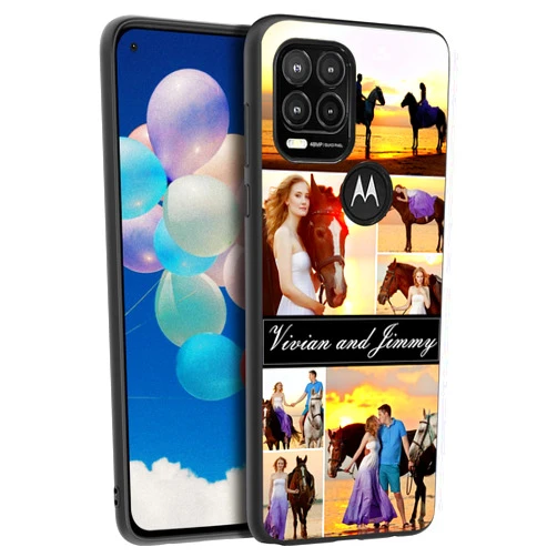 YeeDgner Personalized Multiple Pictures/Photos Customized Gift Custom Phone Case for Moto G Stylus 5G 2021/2023/2024/G Play 2023/G Power 2022/2024/G 5G 2024 TPU Cover Case (Moto G Stylus 5G, 7)