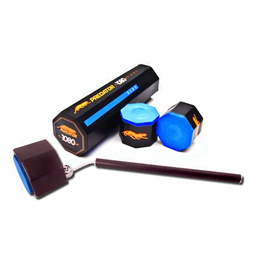 Predator Chalk 1080 Pure 5 Pieces Blue with Action Octagon Style Cue Chalker