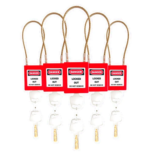 BULANGDI Lockout Tagout Locks Set-5pcs Red Loto Locks,Lockout Locks Keyed Different,Safety Padlocks for Electrical Lockout Tag Out Kit,2 Keys Per Lock, OSHA Compliant Lock Out