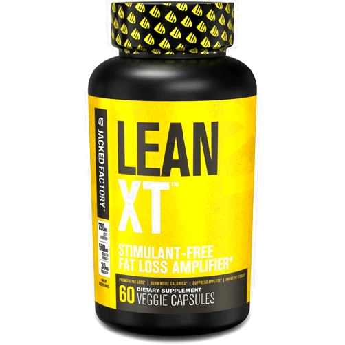 Jacked Factory Lean-XT Caffeine Free Fat Burner - Non Stim Weight Loss Supplement, Appetite Suppressant & Metabolism Booster | Acetyl L-Carnitine, Green Tea Extract, Forskolin - 60 Natural Diet Pills