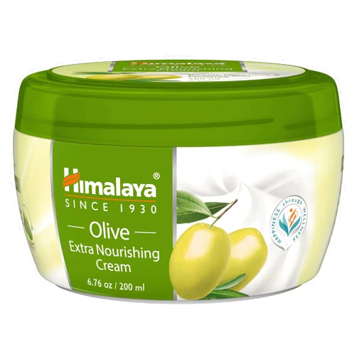 Himalaya Olive Extra Nourishing Cream, with Olive Oil, Almond Oil, Vitamin E & Rice Bran for Deep Nourishment and Body Moisture, 6.76 fl oz (200 ml)