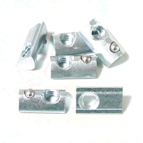 Axageid 20 Packs 5/16-18 Threaded Steel Roll in T-Nut with Ball Spring, T Slot Accessories for Aluminum Extrusion Profile Rail