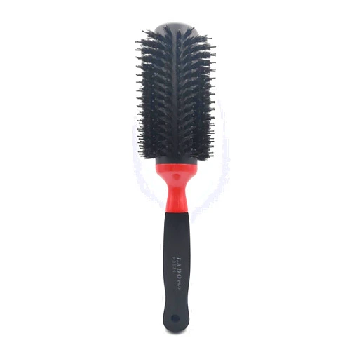 LADO PRO Boar & Nylon Bristle - Lightweight - Aluminum Barrel - Round Hair Brush for Blow Drying 2 3/4 Inch - #5134