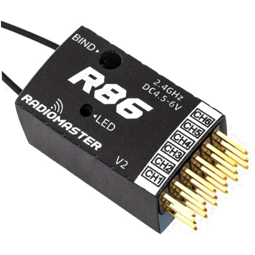 RadioMaster R86 V2 6ch SFHSS Compatible PWM RC Receiver for Radiomaster TX12 T16S -OEM