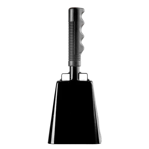 Musfunny Steel Cow Bell with Handle Cowbells,Cheering Bell and Loud Noise Makers Hand Bells for Sporting Events,Football Games,School Bell,Farm Hand Chimes Percussion Musical Instruments(10 inch Black)