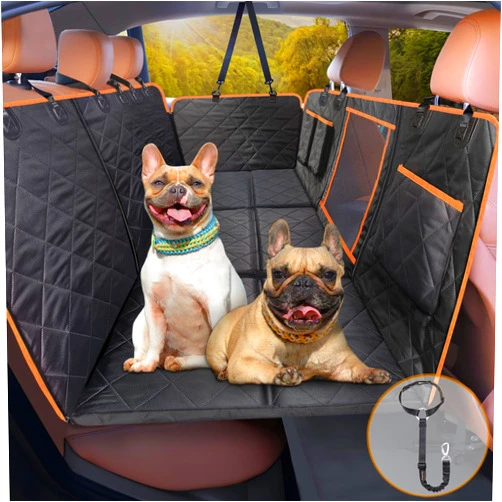 iBuddy Back Seat Extender Hard Bottom Dog Seat Cover Durable Stable Comfortable Dog Car Hammock Bed for Car Road Trip Car Seat Cover for Large Dogs Up to 400LB Protect Dogs Not Fall into Floor
