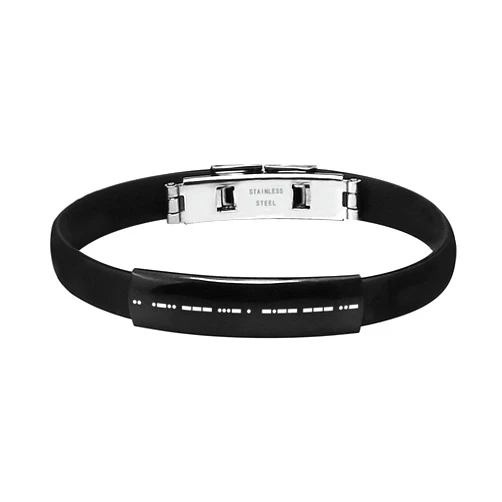 Mainbead Personalized Custom Morse Code Men Bracelet Secret Code Bracelet Secret Message Engrave Bracelet Hidden Message Bracelet Gift for Boyfriend Brother Father Husband Grandfather