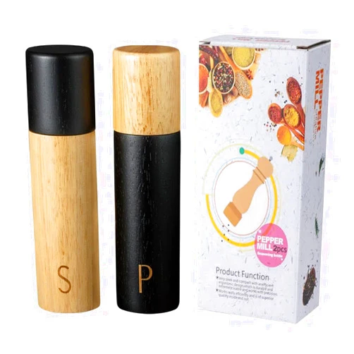 BYANJIEZG Oak pepper grinder kitchen household ghetto bottle wooden vintage creative black peppercorn grinder manual