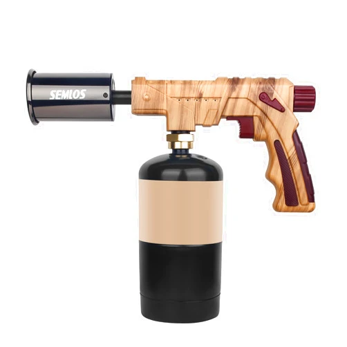 Semlos Propane Torch - Kitchen Torch - Powerful Grill Gun - Charcoal Lighter - Campfire Starter - Sous Vide - Chef Blow Torch for Searing Steak & Creme Brulee & BBQ(Propane Tank Not Included)