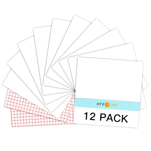 HTVRONT White Permanent Vinyl, 12 Pack White Vinyl for Cricut - 10 White Vinyl Sheets 12
