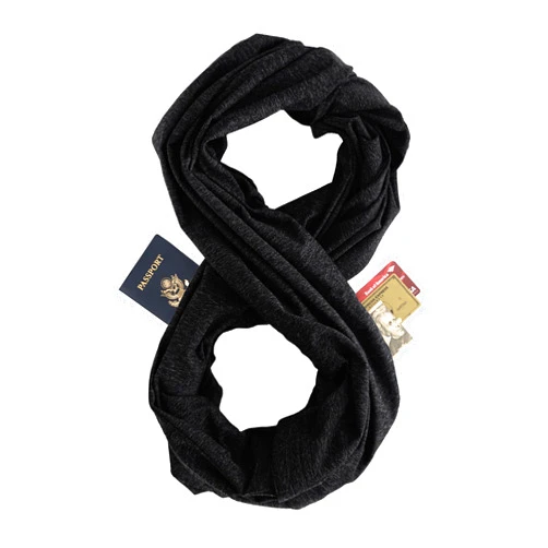 Zero Grid Infinity Scarf with Hidden Pockets Converts to Blanket and Wrap Perfect for Travel