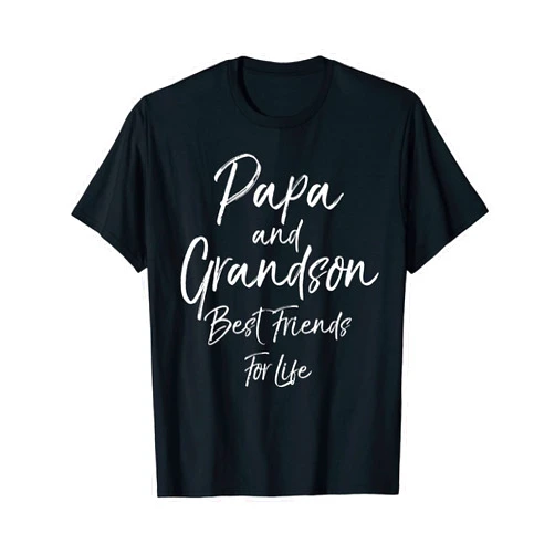 Father's Day Gift Design Studio Matching Gifts Papa and Grandson Best Friends for Life T-Shirt