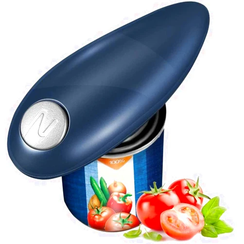 CNFortune One Touch Electric Can Opener Switch Smooth Edge Automatic Electric Can Opener, Food-Safe and Battery Operated Handheld Can Openers for Kitchen, Kitchen Gifts for Arthritis Seniors