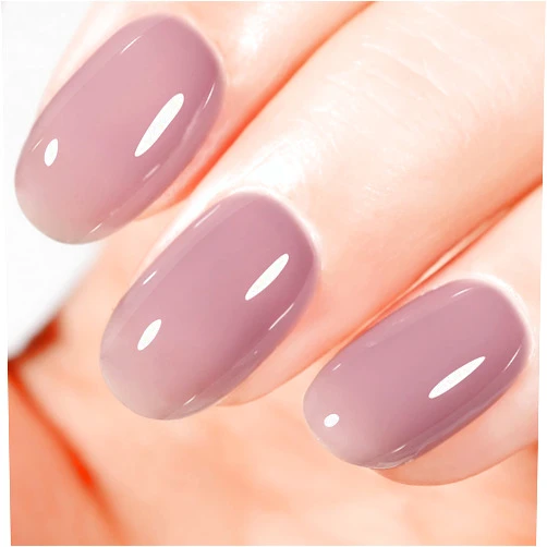 AILLSA Jelly Purple Gel Nail Polish - Nude Pastel Gel Polish Smoky Purple Nail Polish Gel Translucent Neutral Color Soak Off U V Gel Nails for Nail Art French Manicure at Home 0.51 Fl Oz /GB69
