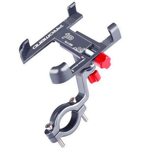 Ralos Bike Phone Mount, Aluminum Motorcycle Cellphone Holder, Mountain Bicycle Handlebar Cell Phone Clamp, Scooter Phone Clip for iPhone 16 Pro Max, 15 14 13 12 Mini, Samsung