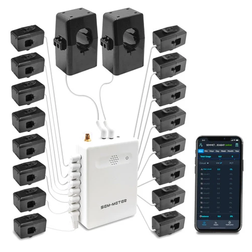 Fusion Energy Smart Home Energy Monitor with 16 50A Circuit Level Sensors, Measure Power Usage in Real-Time, History with App (16 50A Circuit Level Sensors) - Compatible with Home Assistant