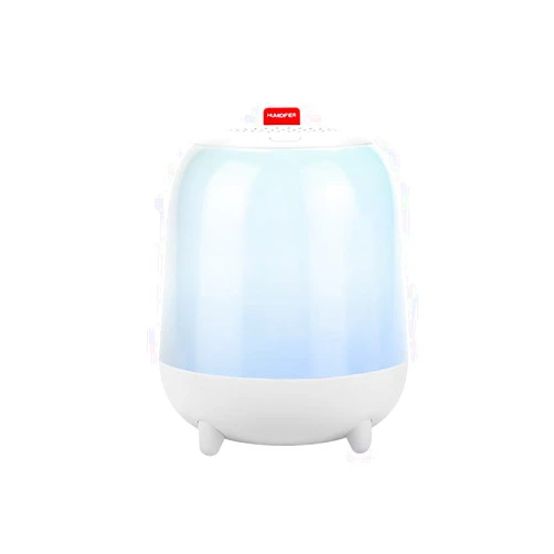 Sibosz Humidifiers for Bedroom with Nightlight, Ultrasonic Cool Mist Humidifier Top Fill, Quiet Baby Air Humidifier with Night Light 5 Colors, Single/Double hole spray, Auto Shut-Off, 1.5L(White)