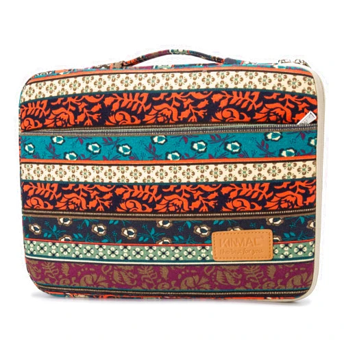 Kinmac New Bohemian 360° Cushion Protective Waterproof Laptop Case Bag Sleeve with Handle Compatible with LG Gram 16 inch and 15.6 inch-16 inch Laptop