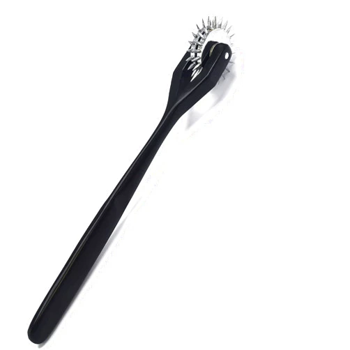 Goldenhandcrafts Wartenberg Neuro Pinwheel Stainless Steel 2 Head Diagnostic Instrument Pin Wheel - Black Coated, 6.6 Inch