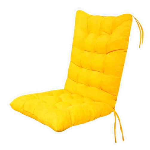 AYGJKIE Thick Seater Bench Cushion,High Back Garden Chair Cushion Chair Seat Cushion Backrest for Patio Lounger Recliner (Color : Yellow, Size : 45x100cm)