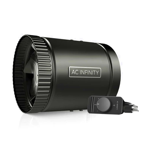 AC Infinity RAXIAL S6, Inline Booster Duct Fan 6” with Speed Controller - Low Noise Inline HVAC Blower Can Fan for Basements, Bathrooms, Kitchens, Workshops