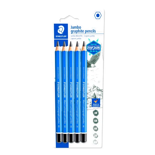 Staedtler PENCILS DRAWING MARS LUMOGRAPH JUMBO SET OF 5