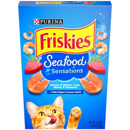 Friskies Cat Food, Seafood Sensations, 16.2 oz