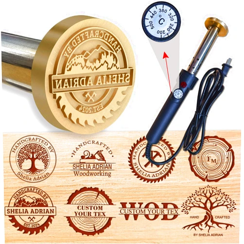 GBVllexuii Custom Electric Wood Branding Iron Logo Personalized Metal Branding Iron for Meat Leather Cake Customized Wood Burning Stamp Wedding Gifts 1 inch 300W