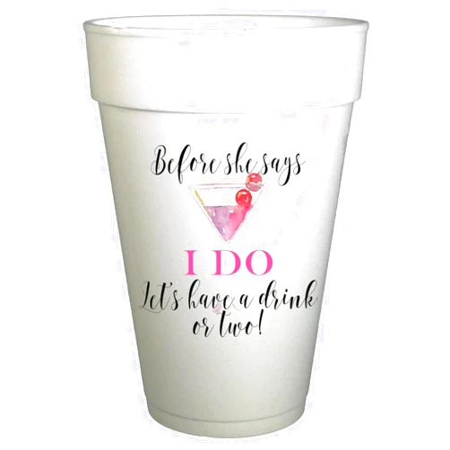 Preppy Cups by Preppy Mama Before She Says I Do Let's Have a Drink or Two
