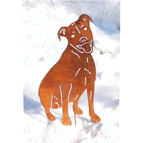 Rustica Ornamentals Pit Bull Garden Stake/Pitbull/Garden Art/Pet Memorial