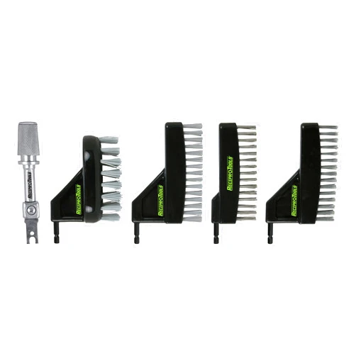 Reciprotools RCT-5PC-BK 5 PC Stainless Steel/Nylon Scrub Brush Kit for Recipro