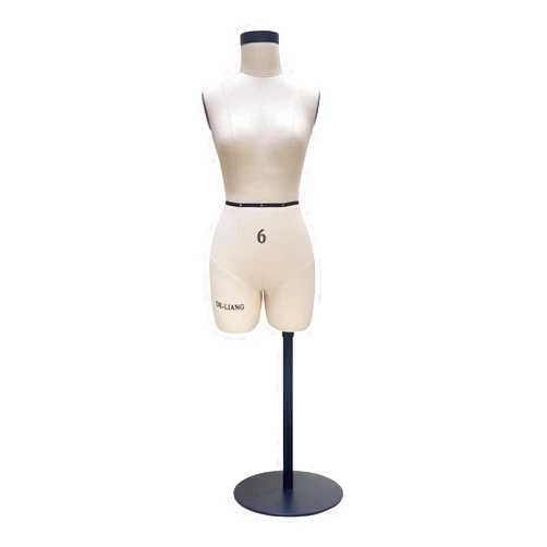 DE-LIANG Half Scale Dress Form（Not Adult Full Size） 1:2 Miniature Sewing Half Size Mannequin Not Fully Pinable Dressmaker Dummy 43cm Body Height Female Torso Tailor Model for Draping Beige
