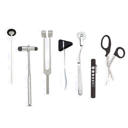 MedTool 7 pcs Neurological Percussion Set, Reflex Taylor Buck Hammer Pinwheel Diagnostic Kit for Nurses, EMS, Medical Students, Clinical