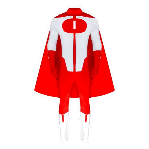 LILLIWEEN Omni-Man Cosplay Costume Halloween Cosplay Jumpsuit with Cloak Adults Full Set Outfits