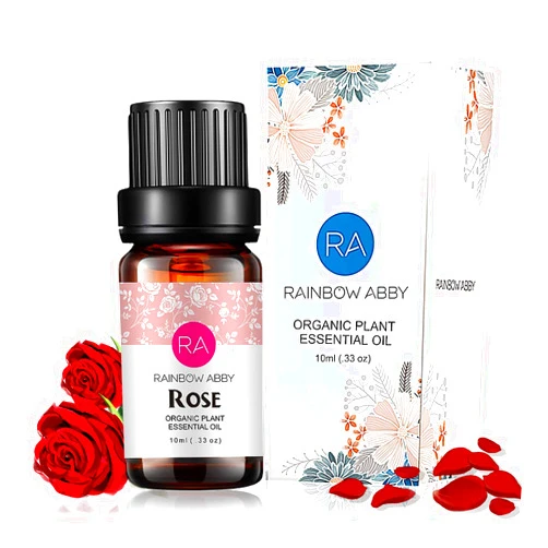 Rainbow Abby 100% Pure Organic Plant Extract Rose Oil, 10ML/0.33oz