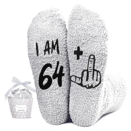 HAPPYPOP 65TH 70TH Birthday Gifts - 61 62 63 64 65 66 67 68 69 70 Birthday Socks for Men