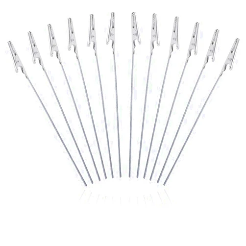 Mandala Crafts Long Tail Alligator Wire Clip Metal Gator Clamp Set for Crafts, Place Card Holders, Hobby Model Building 6 Inches Pack of 50