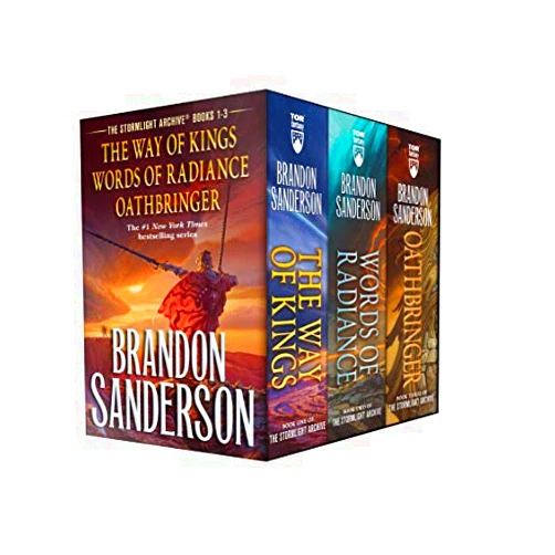 Brandon Sanderson Stormlight Archive MM Boxed Set I, Books 1-3: The Way of Kings, Words of Radiance, Oathbringer (The Stormlight Archive)