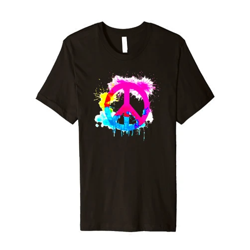 BIZNESS O PIECE Peace Sign Artwork spray paint graffiti artistic painting Premium T-Shirt