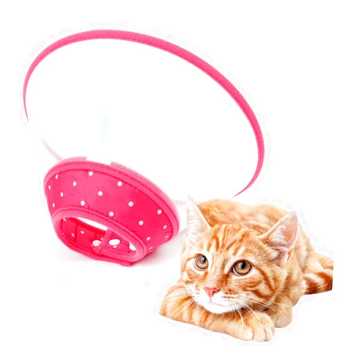 Andiker Pet Cone Recovery Dog Cone Adjustable Dog Collar Clear Padded Collar with Breathable Soft Edge, Plastic Puppy Cone Protect the Neck Surgery Recovery, Designed for Cats and Puppies (Medium, Pink)
