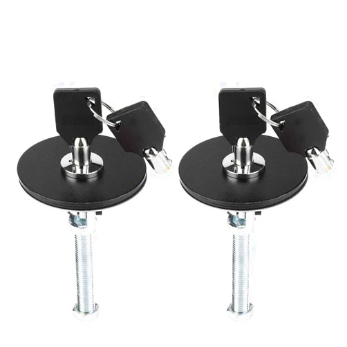 Aramox Engine Hood Lock, Car Universal Aluminum Alloy Engine Hood Cover Lock Key Pin Kit Safety Pin (Black)